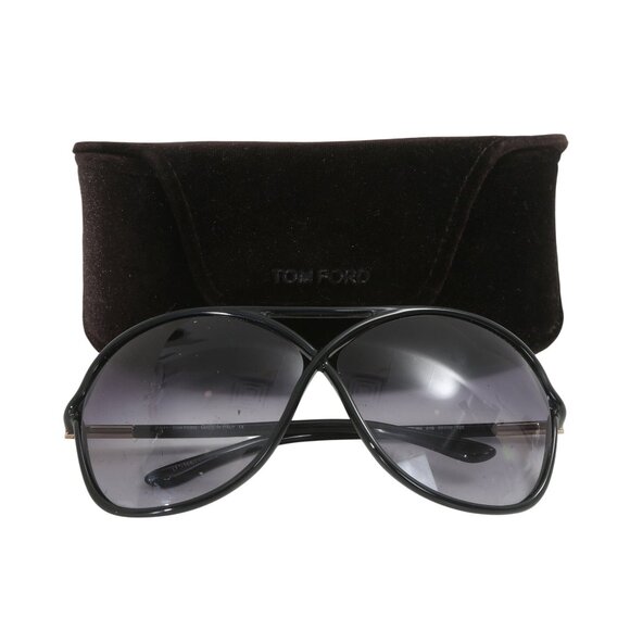 Tom Ford Vicky Oversized Black Frame Gradient Gray Lens Sunglasses Case Summer - Picture 1 of 10
